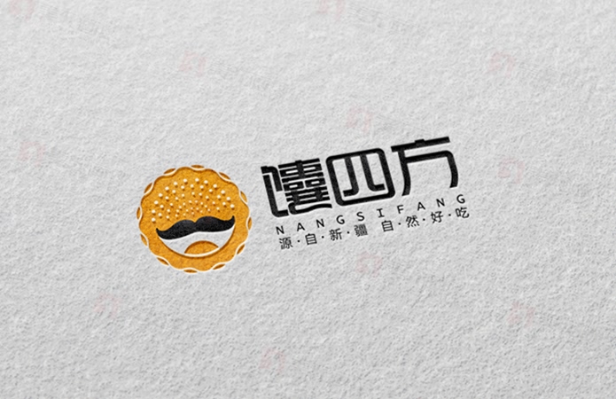 新疆馕四方品牌logo设计-美无画设计