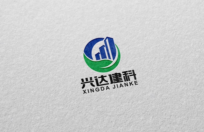 新疆兴达建科公司logo设计-美无画设计出品